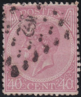 Belgie  .   OBP   20 A        .   O     .    Gebruikt  .   /   Oblitéré - 1865-1866 Profilo Sinistro