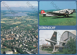 CARTOLINA  DUBENDORF,SVIZZERA,MIT JU-52 UND FLUGMUSEUM,VIAGGIATA - Dübendorf