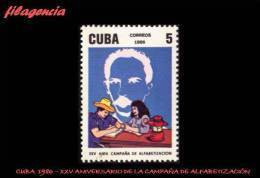 CUBA MINT. 1986-32 XXV ANIVERSARIO DE LA CAMPAÑA DE ALFABETIZACIÓN - Nuovi