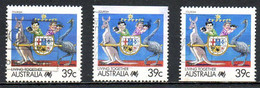 AUSTRALIE. N°1098 + N°1098a Oblitérés De 1988. Emeu/Kangourou. - Struisvogels