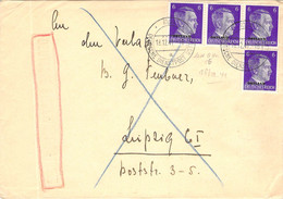 Cover Deutsche Dienstpost Osten Riga - Leipzig 18.12.41 - Occupation 1938-45