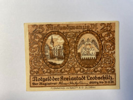 Allemagne Notgeld Leobschultz 25 Pfennig - Collections