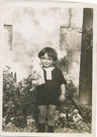 Snapshot Enfant Chat Peluche Jouet Cuddy Toy Child Vernacular Saint-Dizier 1933 - Personas Anónimos