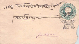 GWALIOR - STATIONARY ENVELOPE HALF ANNA 1894 /QD 141 - Gwalior