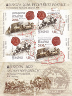 ROMANIA EUROPA CEPT - 2020 - Ancient Postal Routes -- M/S -Block,II , -with 4 Val (2 Sets) MNH**,EXTRA PRICE! - Ganze Bögen