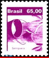 Ref. BR-1934 BRAZIL 1984 FLOWERS, PLANTS, ECONOMIC RESOURCES,, RUBBER TREE, MNH 1V Sc# 1934 - Bomen
