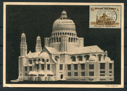 1939 Belgium Bruxelles Basilique Du Sacre Coeur Maximum Card / Hellig-Hart Basiliek Brussel Maxicard - 1934-1951