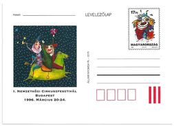 5354 Hungary Unused Postcard 1996 Culture Theatre Circus Clown - Cirque