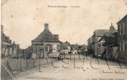 Montfort-le-Gesnois (72) : Le Café Au Carrefour Du Hameau De Pont-de-Gennes En 1926 ETAT PF. - Montfort Le Gesnois