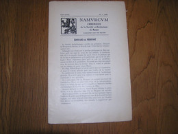 NAMVRCVM Namurcum N° 3 1946 Régionalisme Namur De Pierpont Eglise Berzée Abandons Enfants Waulsort Lustin Florennes - Belgique