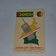 Cameroon-(CM-C-01c)-gsm Cellnet-(12)-(3000f)-(d)-used Card+1card Prepiad - Kamerun