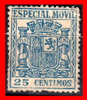 TIMBRE ESPECIAL MOVIL VALOR 25 CENTIMOS  ( AZUL ) - Revenue Stamps