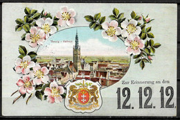 Polen Poland 1912/13 AK PPC Danzig Zur Erinnerung Remember 12. 12. 12 - Poland