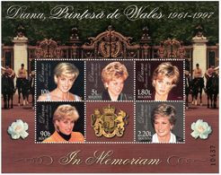 Moldova 1998 . Princess Diana. S/S Of 5v:10,90b,1.8,2.2,5L+label.   Michel # BL 17 - Moldawien (Moldau)