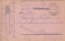 Feldpostkarte - K.u.k. Heeresbahn Süd - Betriebsabteilung VI Leskovac - 1918 (54954) - Covers & Documents