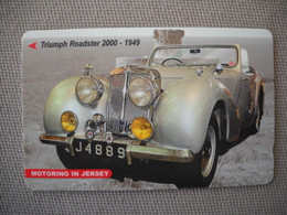 6854 Télécarte Collection TRIUMPH ROADSTER 2000 1949 VOITURE ANCIENNE JERSEY    (scans Recto Verso)  Carte Téléphone - Automobili