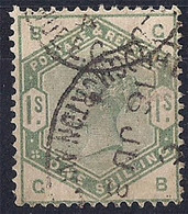 Great Britain Sc#107 Queen Victoria The 1 Shilling Green 1884 CV$300 VERY FINE - Sin Clasificación