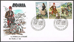 [C0173] Andorra 1979; FDC Serie Folklore. Trajes (MNH) - Storia Postale