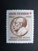 LOUIS CHAMBON N° Ch8 (*) NEUVE SANS GOMME VIGNETTE EXPERIMENTALE VIGNETTES EXPERIMENTALES Ch 8 - Probedrucke, Nicht Ausgegeben, Experimentelle Vignetten