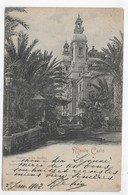 (RECTO / VERSO) MONTE CARLO EN 1902 - THEATRE ET JARDIN - TIMBRE ET CACHET DE MONACO - PLIS ANGLE BAS A GAUCHE ET CENTRE - Opéra & Théâtre