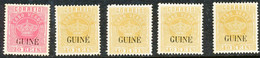 PORTUGUESE GUINEA 1885 Definitives Cape Verde Crown W Overprint “GUINÉ” VARIETY - Guinée Portugaise