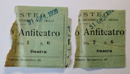 BIGLIETTI AUGUSTEO ​​​​​​​ANNO 1926 - Concerttickets