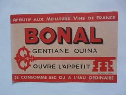 VIEUX PAPIERS - BUVARD : BONAL GENTIANE QUINA - Alimentaire