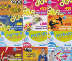 Philippines, 12 Prepaid Cards, Lot 1.4, 2 Scans.   Please Read - Filipinas