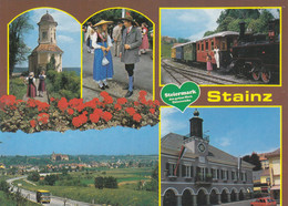 1433) STAINZ - Steiermark - ZUG - TRACHT AUTO Und Kleinbus Auf Straße - Stainz
