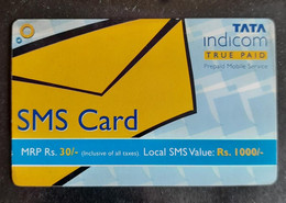 158.INDIA USED PHONE CARD TATA INDICOM, SMS CARD   . - Inde