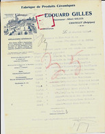 CHÂTELET  -   Édouard Gilles   ( Produits Céramiques )   1927 - Other & Unclassified