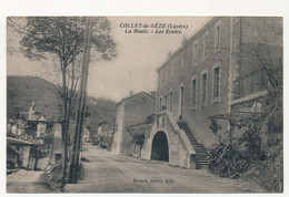 CPA - COLLET-DE-DEZE (Lozère) - La Route, Les Ecoles. - Other & Unclassified