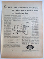 PUB 1954 GARANTIE ESTAMPILLE UFACD CHAUFFER POUR LE PRIX D UN PAQUET DE CIGARETTES PAR JOUR - Sonstige & Ohne Zuordnung