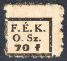 Union Association Earthworker Smallholder FÉKOSZ F.É.K.O.SZ.  Tax Charity Stamp 1940's Hungary LABEL CINDERELLA VIGNETTE - Officials