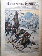 La Domenica Del Corriere 14 Febbraio 1915 WW1 Vosgi Sacile Russi Polonia Viterbo - Guerra 1914-18