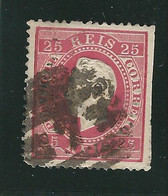 1869-1878 Portugal Marcofilia 2ª Reforma Carimbo De Barras «7» Almada S/ D. Luís I Fita Direita 25 R. Carmim - Postembleem & Poststempel