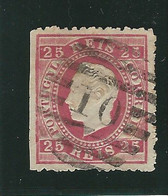 1869-1878 Portugal Marcofilia 2ª Reforma Carimbo De Barras «10» Arruda S/ D. Luís I Fita Direita 25 R. Carmim - Postal Logo & Postmarks