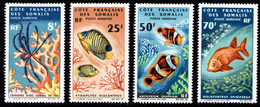 Somali Coast, French, 1966, Fish, Coral, Animals, Fauna, MNH, Michel 377-380 - Sonstige & Ohne Zuordnung