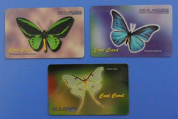 Thailand X3 Butterfly Papillon Mariposa Schmetterling Farfalla Internet Moth Asia Access Actias Ornithoptera Morpho - Farfalle