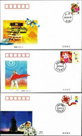 CHINA 2003-10 ShenZhou-5 First Manned Launch Control Recovery 3X Cover Raumfahrt - Asia