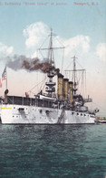 Newport ( RI - Rhode Island) U. S. Battleship "Rhode Island" At Anchor.  Newport, R. I. - Newport