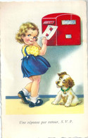 POSTE BOÎTE AUX LETTRES Petite Fille Chien - Postal Services