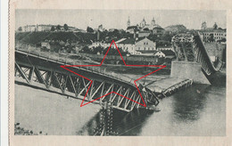 Ansichtskarte Weißrussland Grodna Hrodna Eisenbetonbrücke über Njemen Feldpost 1916 - Belarus