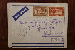 MAROC 1938 FRANCE Marchand Par Avion Cover Air Mail Colonie Protectorat Roubaix - Cartas & Documentos