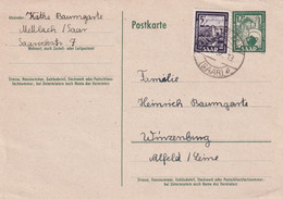 SAAR 1952  ENTIER POSTAL/GANZSACHE/POSTAL STATIONARY CARTE DE METTLACH - Postwaardestukken