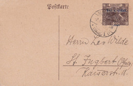 SAAR  1921 ENTIER POSTAL/GANZSACHE/POSTAL STATIONARY CARTE - Postal Stationery
