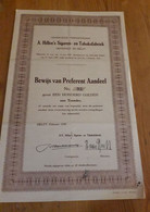 Tobacco : A.Hillen's Sigaren- En Tabaksfabriek - Delft - 1930 - Andere & Zonder Classificatie