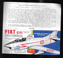 Airfix Notice De Fiat G 91, Chasseur De Combat De L'otan échelle 1/72 - Avions