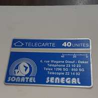 Senegal-(SN-SON-0006-sen-06)-blue& Silver-(8)-(40units)-(205G22515)-used Card+1card Prepiad Free - Sénégal