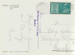 24-Vaticano-L.12 Anno Mariano Su Cartolina Di Firenze-v.1954 X L' Estero: Svizzera - Sonstige & Ohne Zuordnung